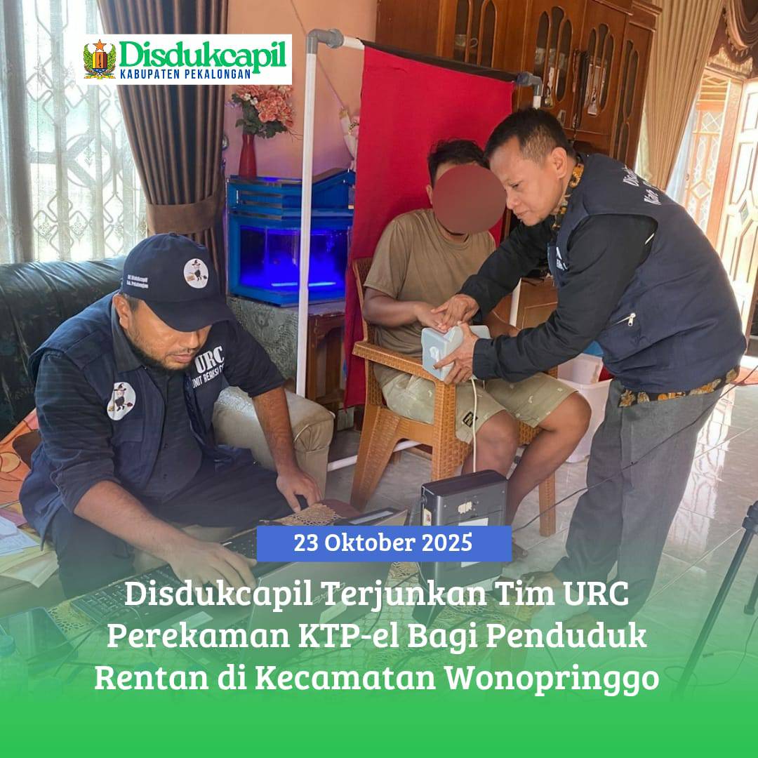 DISDUKCAPIL TERJUNKAN TIM URC PEREKAMAN KTP-EL BAGI PENDUDUK RENTAN DI KECAMATAN WONOPRINGGO