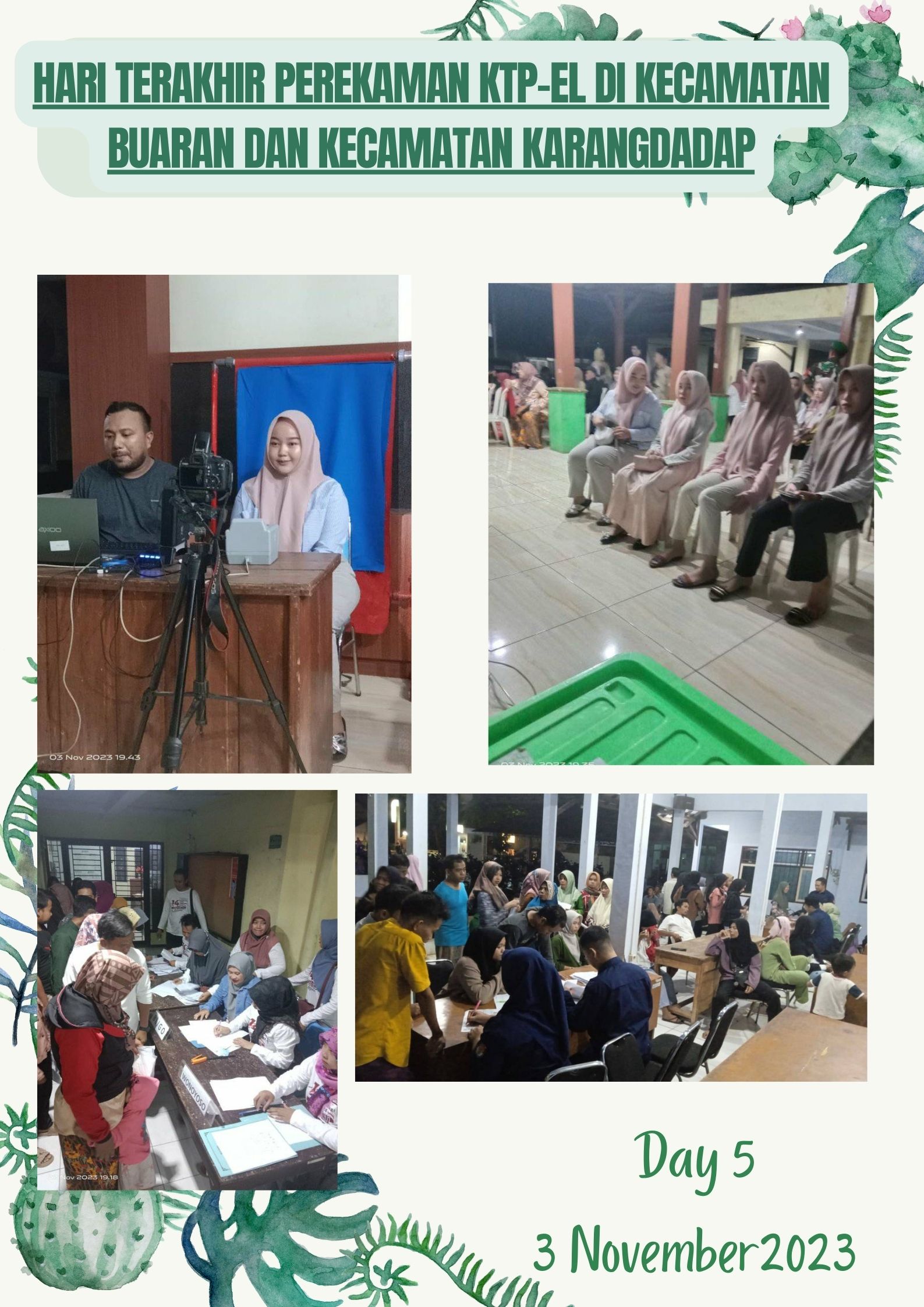 Hari Terakhir Perekaman KTP-el di Kecamatan Buaran dan Kecamatan Karangdadap
