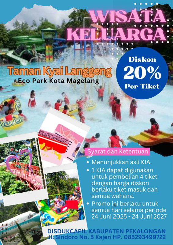 DISKON Rp 20.000 WISATA DI TAMAN KYAI LANGGENG EKO PARK KOTA MAGELANG