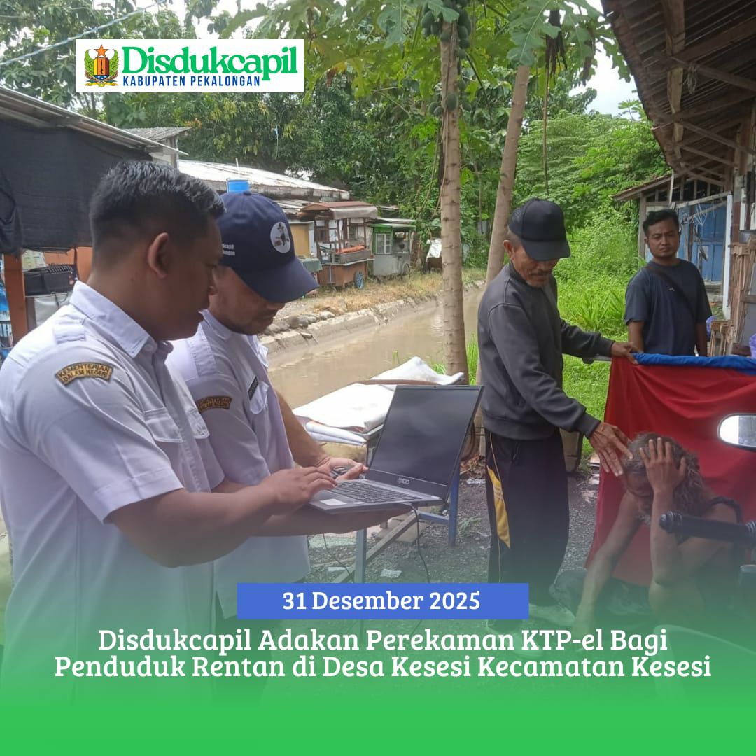 Disdukcapil Adakan Perekaman KTP-el Bagi Penduduk Rentan di Desa Kesesi Kecamatan Kesesi