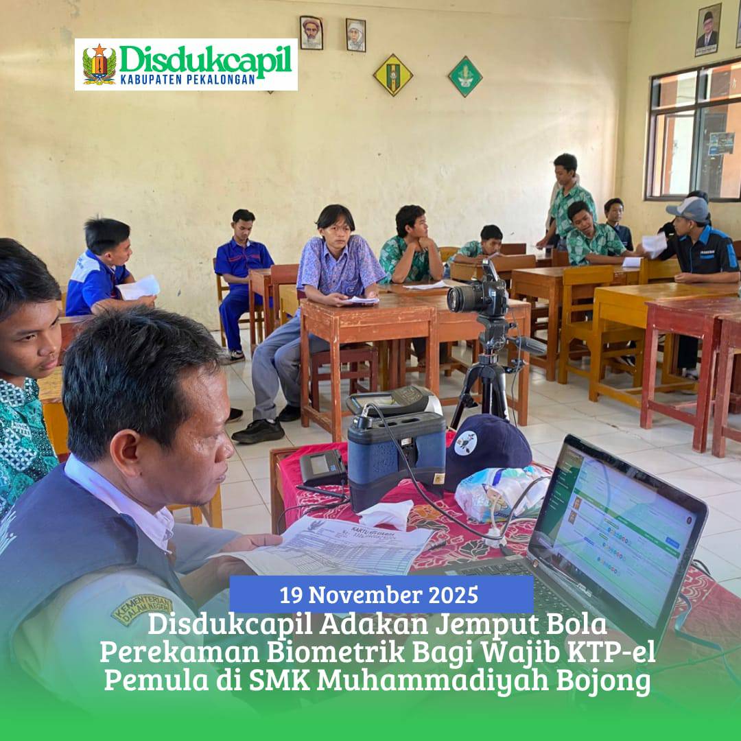 Disdukcapil Adakan Jemput Bola Perekaman Biometrik Bagi Wajib KTP-el Pemula di SMK Muhammadiyah Bojong
