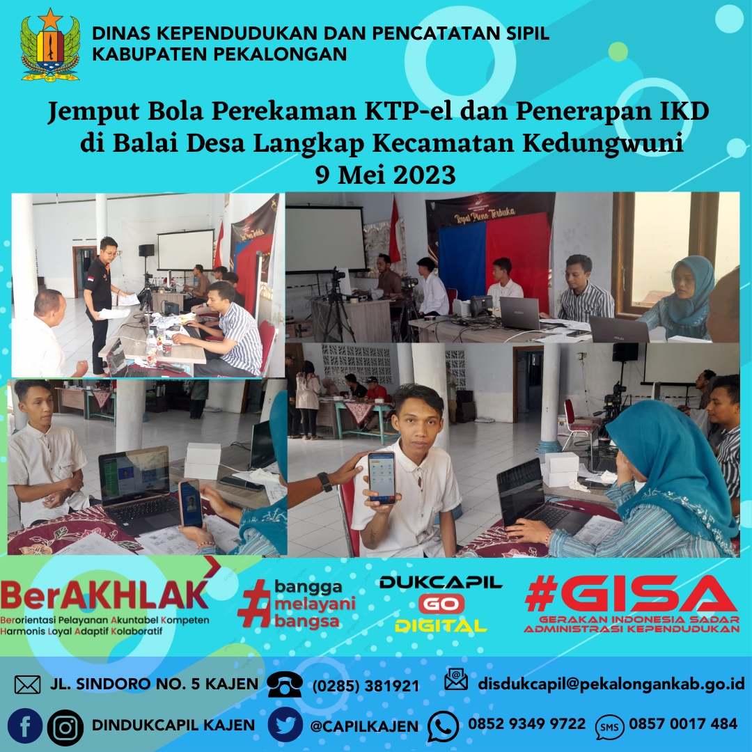 Disdukcapil gelar perekaman KTP-el di Balai Desa Langkap Kecamatan Kedungwuni