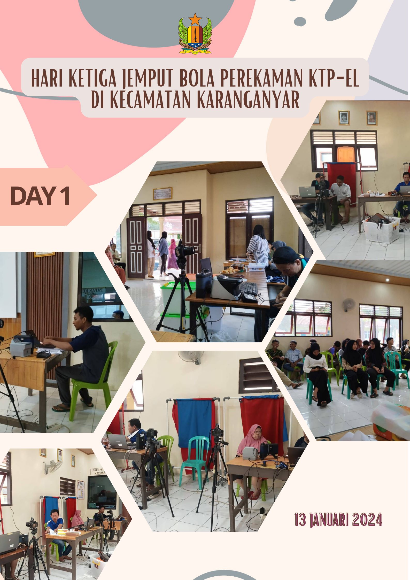 Hari Ketiga Jemput Bola Perekaman KTP-el di Kecamatan Karanganyar