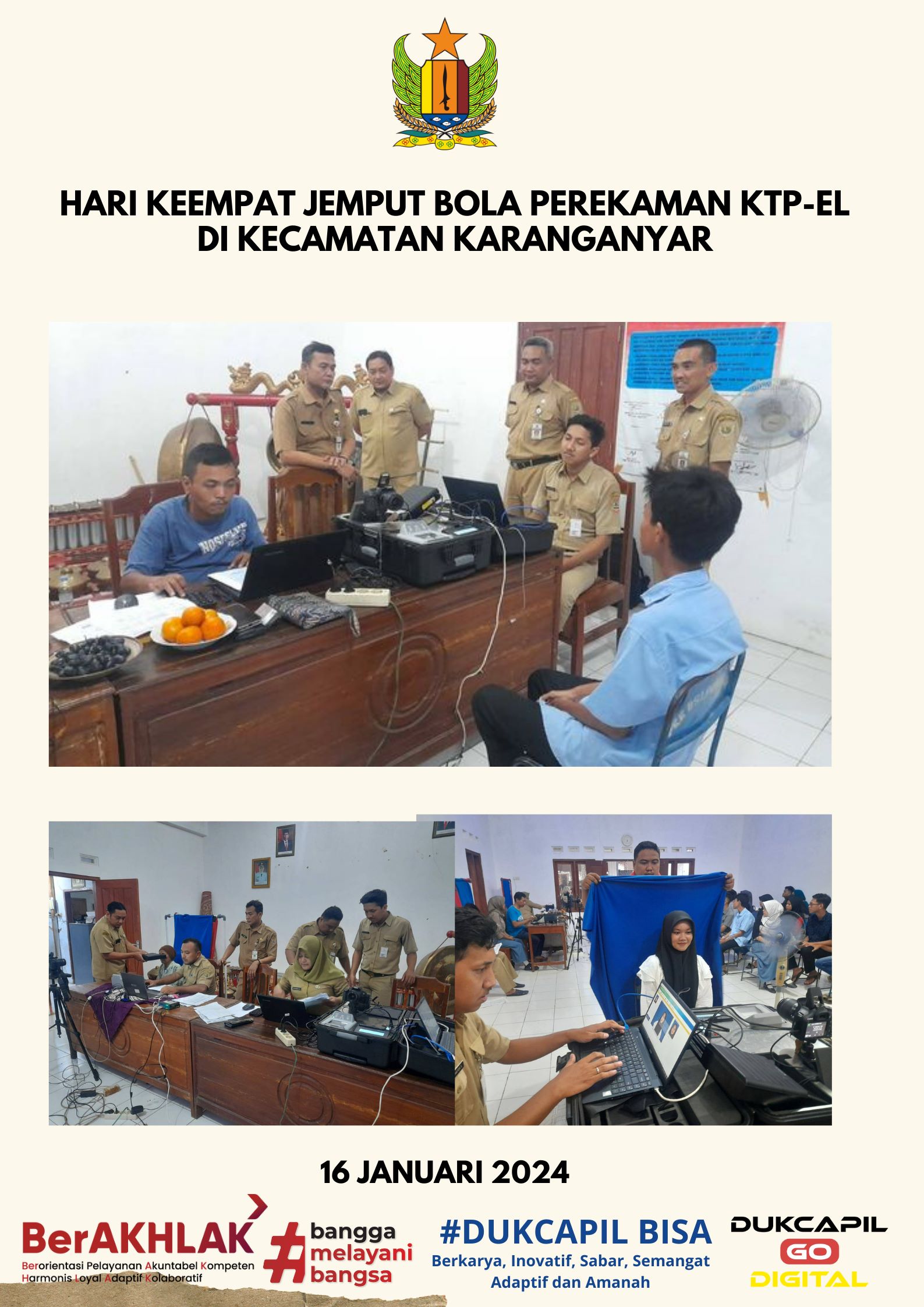 Hari Keempat Jemput Bola Perekaman KTP-el di Kecamatan Karanganyar