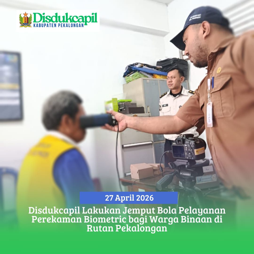Disdukcapil Lakukan Jemput Bola Pelayanan Perekaman KTP-el Biometric bagi Warga Binaan di Rutan Pekalongan