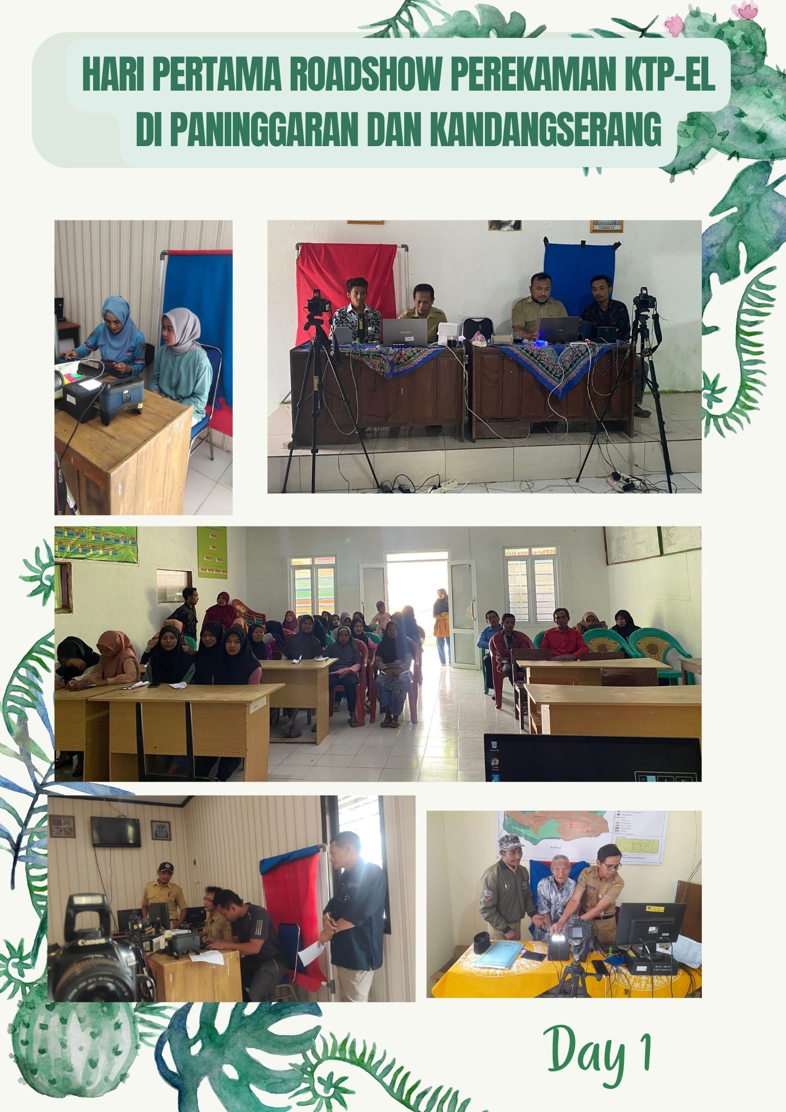 Hari Pertama Roadshow Perekaman KTP-el di Paninggaran dan Kandangserang.