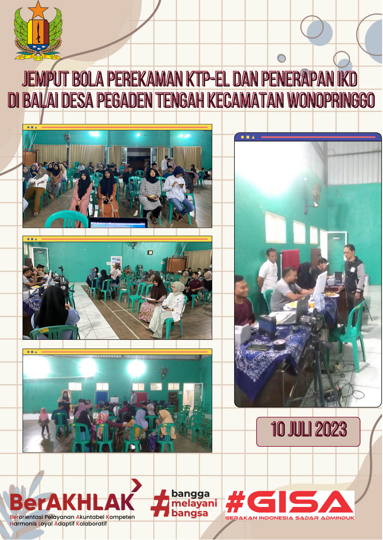 Disdukcapil gelar perekaman KTP-el di Balai Desa Pegaden Tengah Kecamatan Wonopringgo