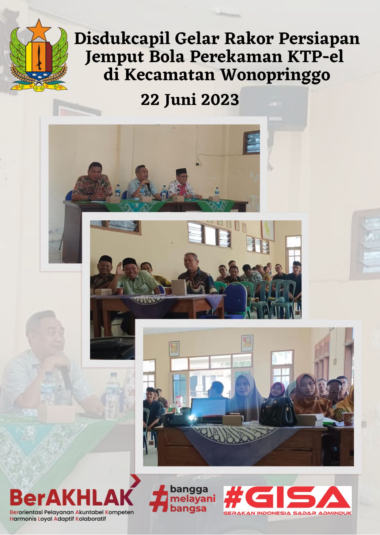 Disdukcapil gelar Rakor Persiapan Jemput Bola Perekaman KTP-el di Kecamatan Wonopringgo