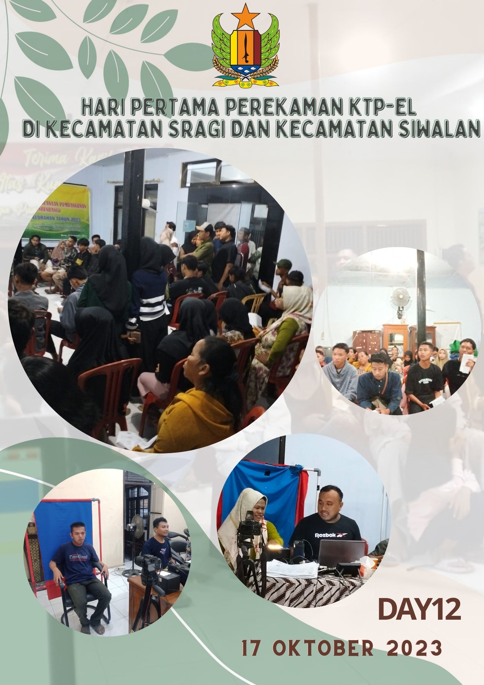 Hari Pertama Perekaman KTP-el di Kecamatan Sragi dan Kecamatan Siwalan