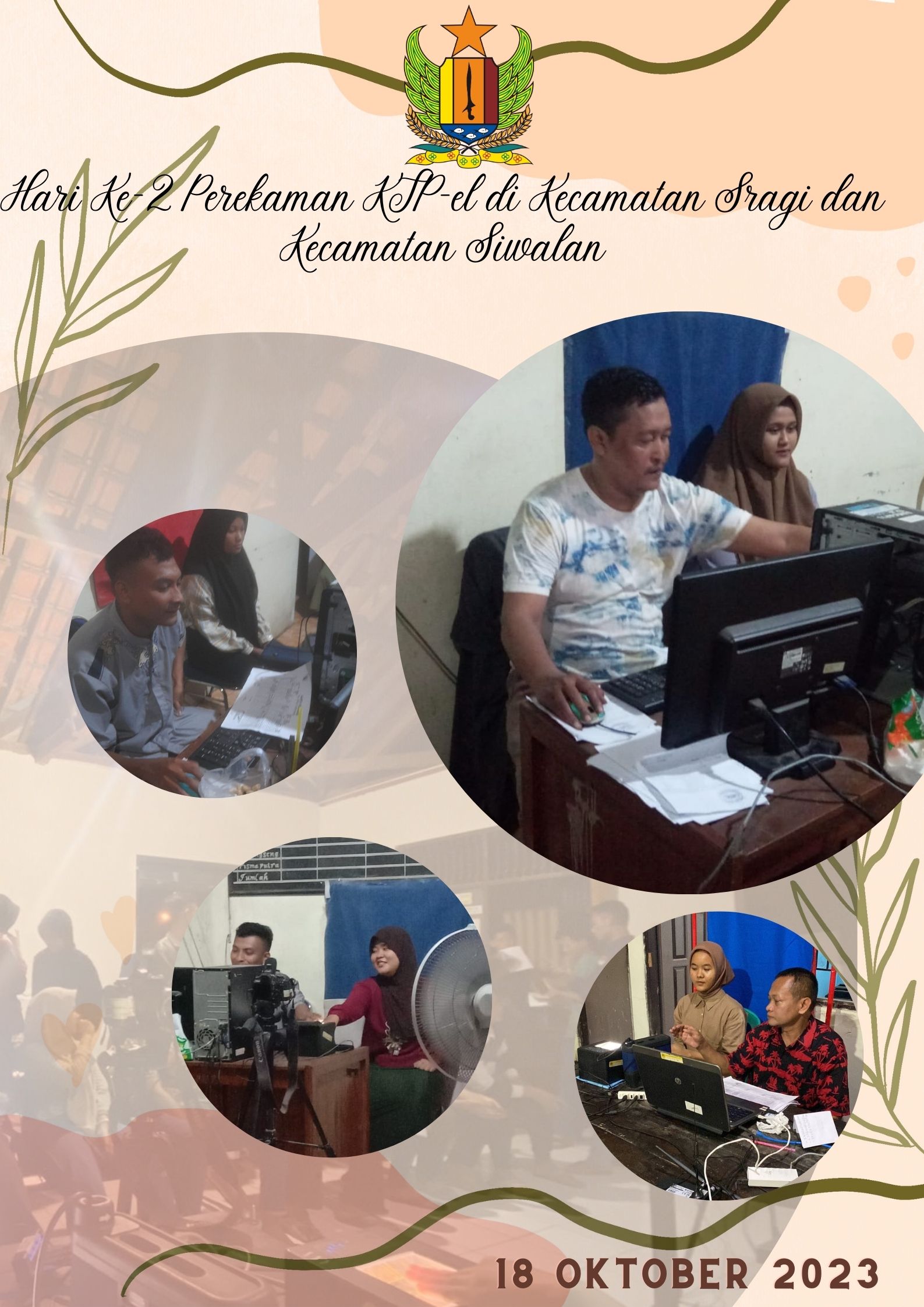 Hari Ke-2 Perekaman KTP-el di Kecamatan Sragi dan Kecamatan Siwalan