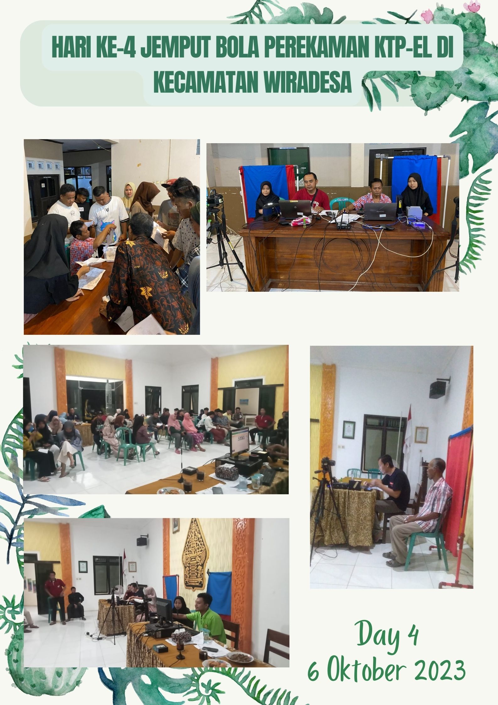 Hari ke-4 Jemput Bola Perekaman KTP-el di Kecamatan Wiradesa